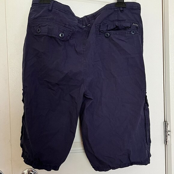 Navy Blue Buffalo David Bitton 100% cotton Men's Cargo shorts size 34 Waist - Picture 1 of 3